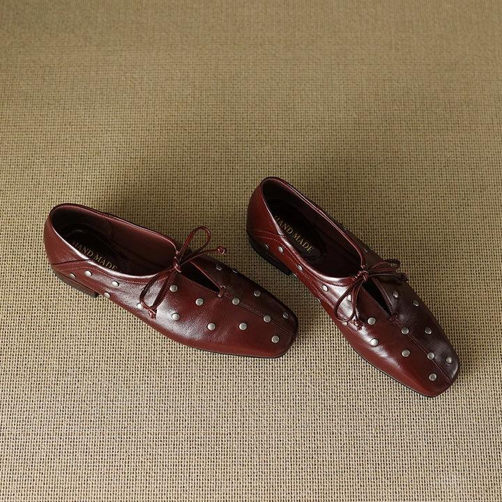 Valenta Leather Edgy Ballet Flats