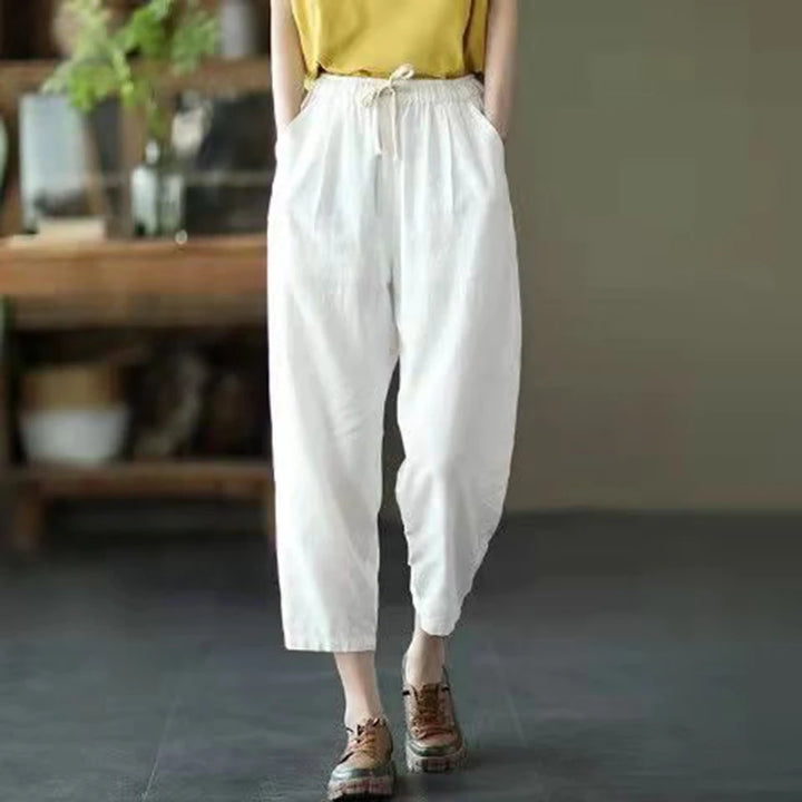 Siena Linen Tapered-Leg Pants