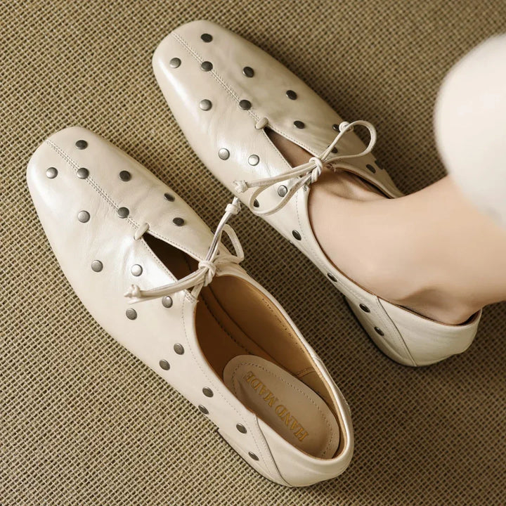 Valenta Leather Edgy Ballet Flats