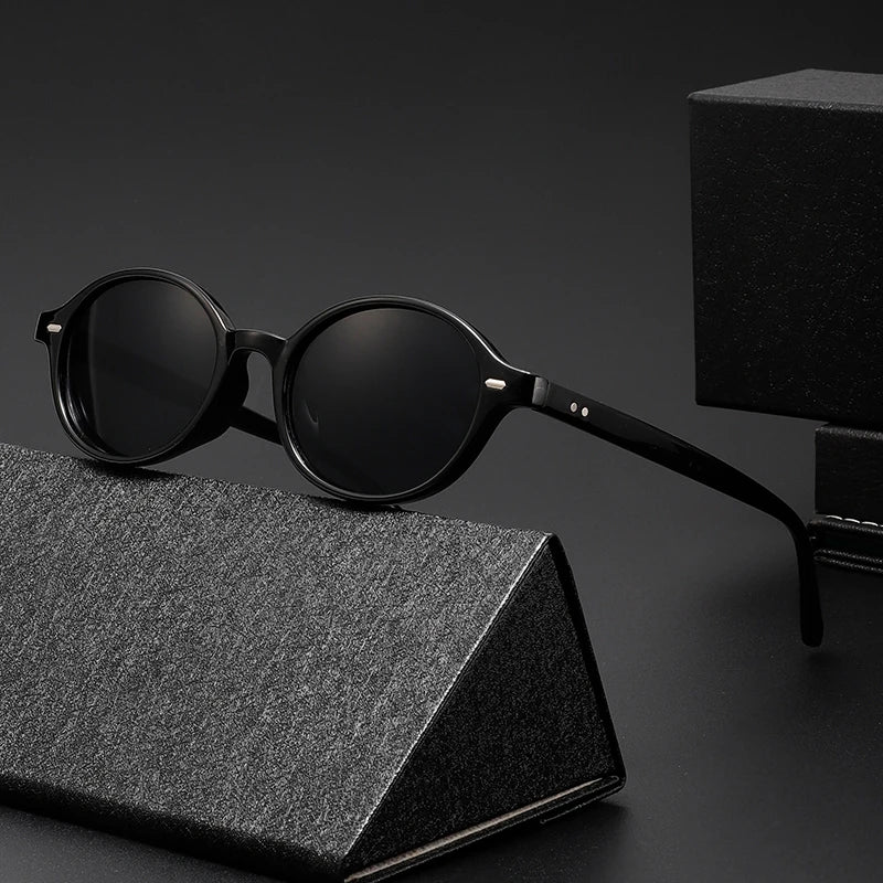 Yves Retro Oval Polarized Sunglasses