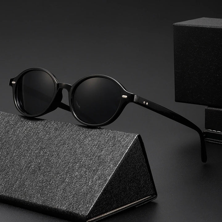 Yves Retro Oval Polarized Sunglasses