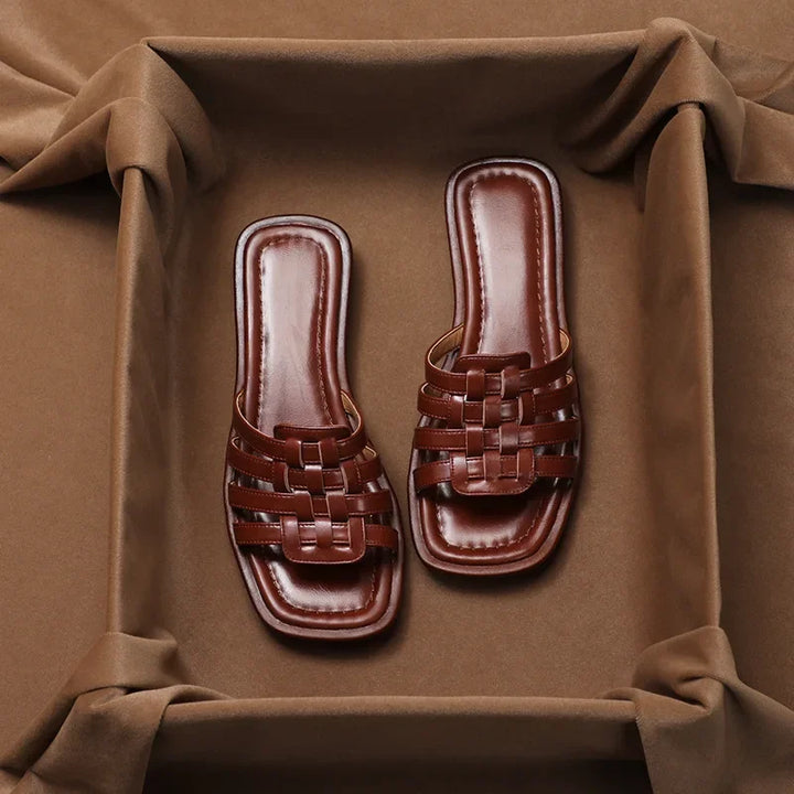 Zenya Elegant Woven Slide Sandals