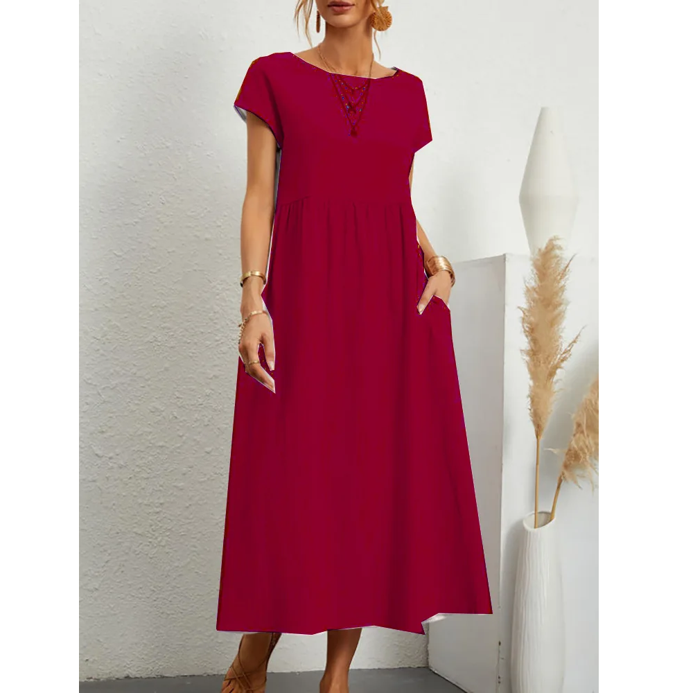 Haven Cotton Blend Maxi Dress