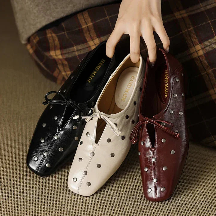 Valenta Leather Edgy Ballet Flats