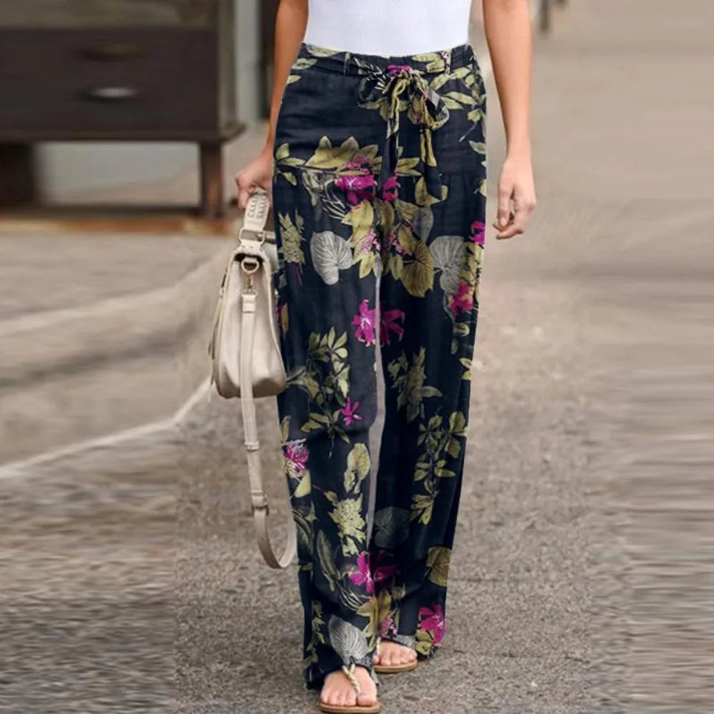 Siena Floral-Print Wide Pants