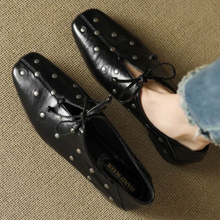 Valenta Leather Edgy Ballet Flats