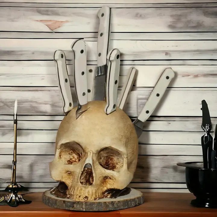 Grimwald Resin Skull Block