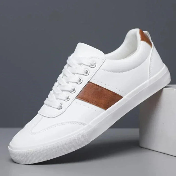 Vittore Clean Striped Leather Sneakers