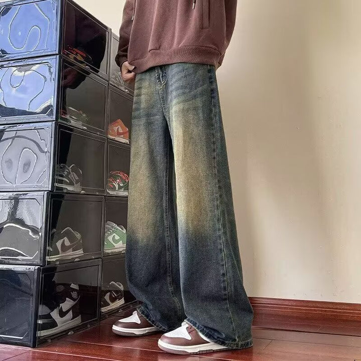 Alassio Wide Leg Jeans - Distressed Indigo