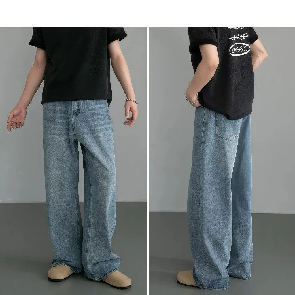 Alassio Wide Leg Jeans - Light Wash Blue
