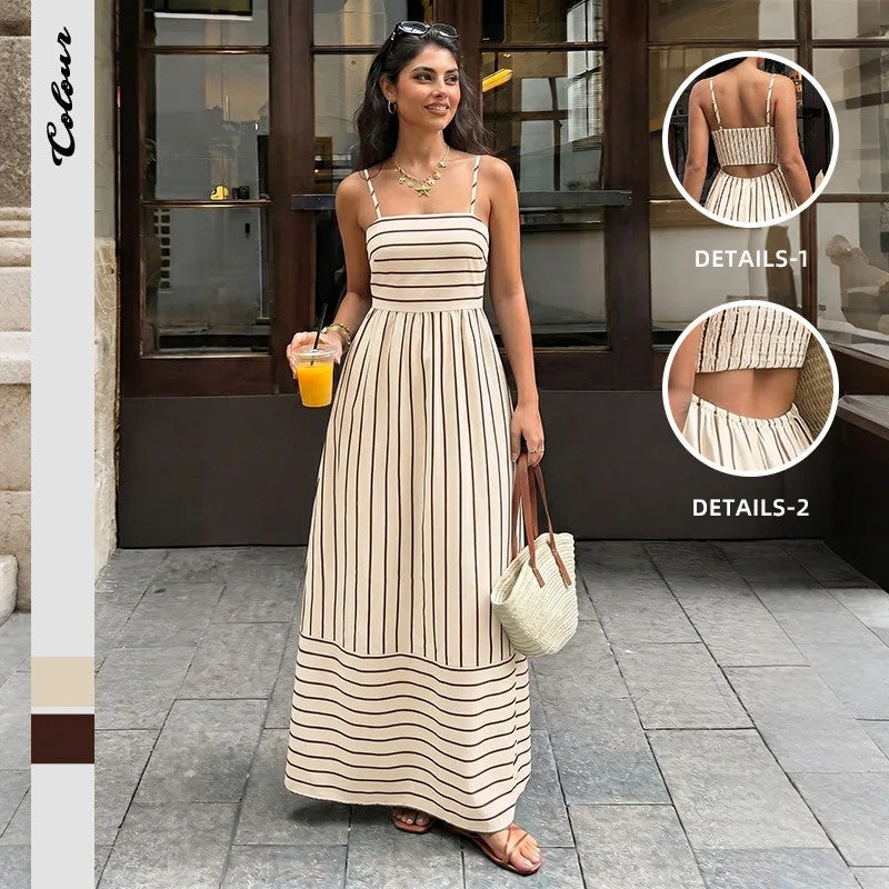 Alghero Striped Maxi Dress