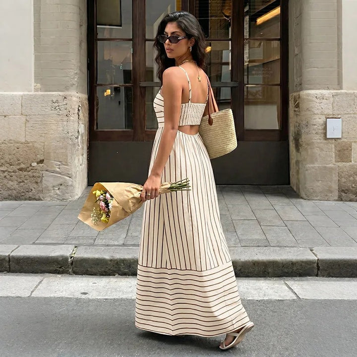 Alghero Striped Maxi Dress