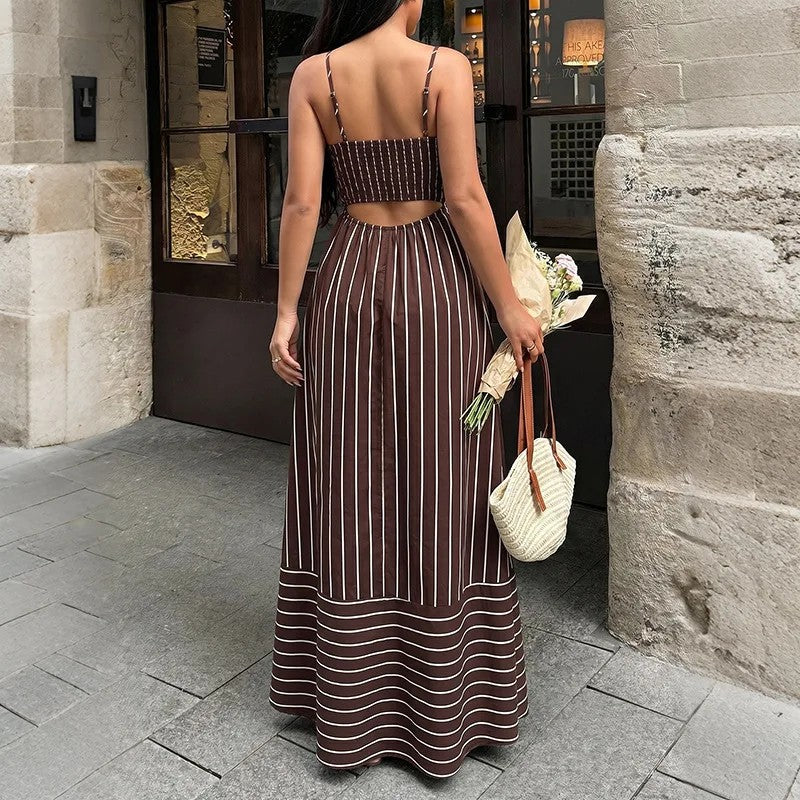 Alghero Striped Maxi Dress