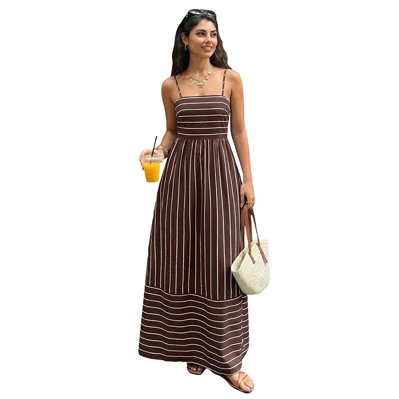 Alghero Striped Maxi Dress