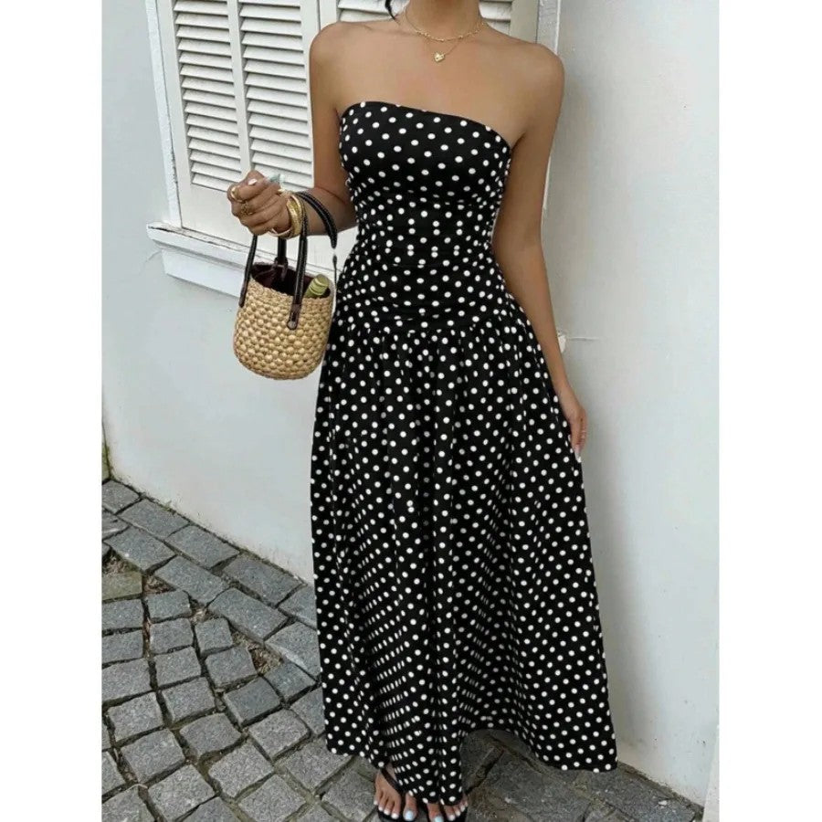 Amiens Polka Dot Maxi Dress