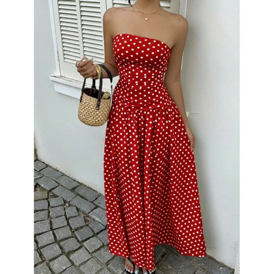 Amiens Polka Dot Maxi Dress