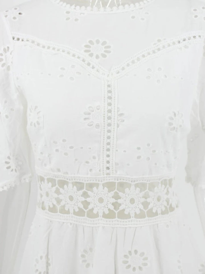 Annecy Cotton Backless Mini Dress