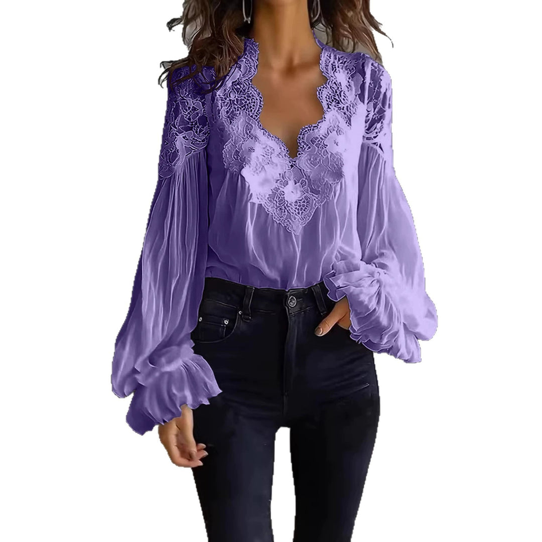 Aosta Lace Puff Blouse