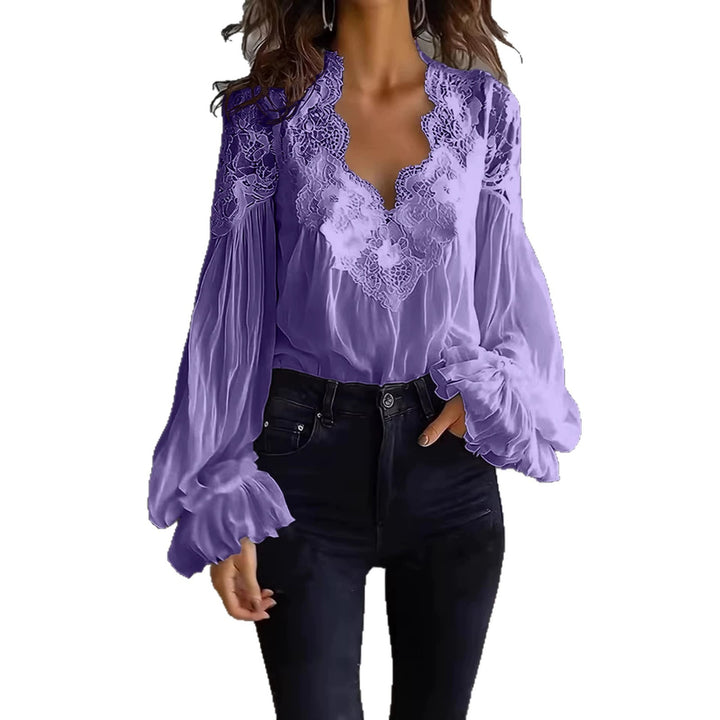 Aosta Lace Puff Blouse