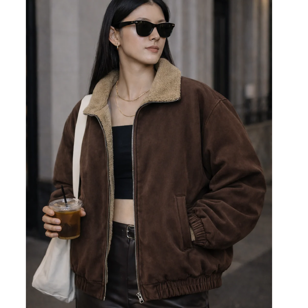 Calder Soft Zip-Up Bomber Jacket