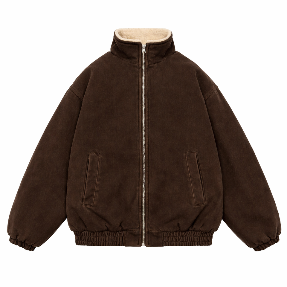 Calder Soft Zip-Up Bomber Jacket