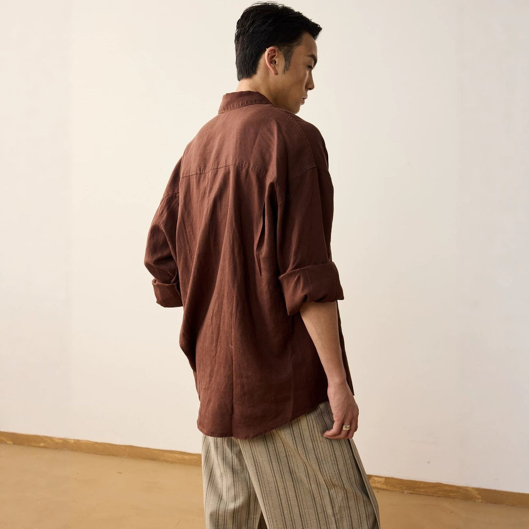 Bruges Relaxed Linen Long Sleeve Shirt