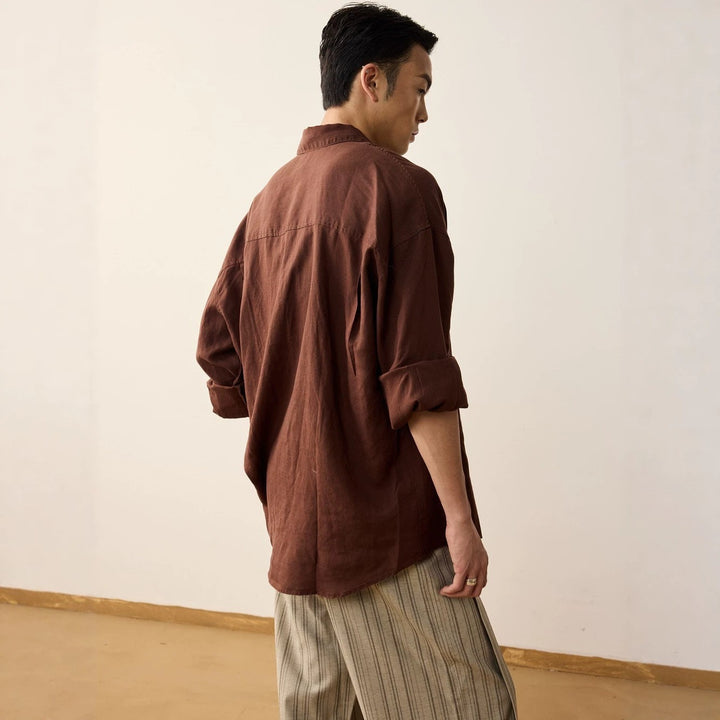Bruges Relaxed Linen Long Sleeve Shirt