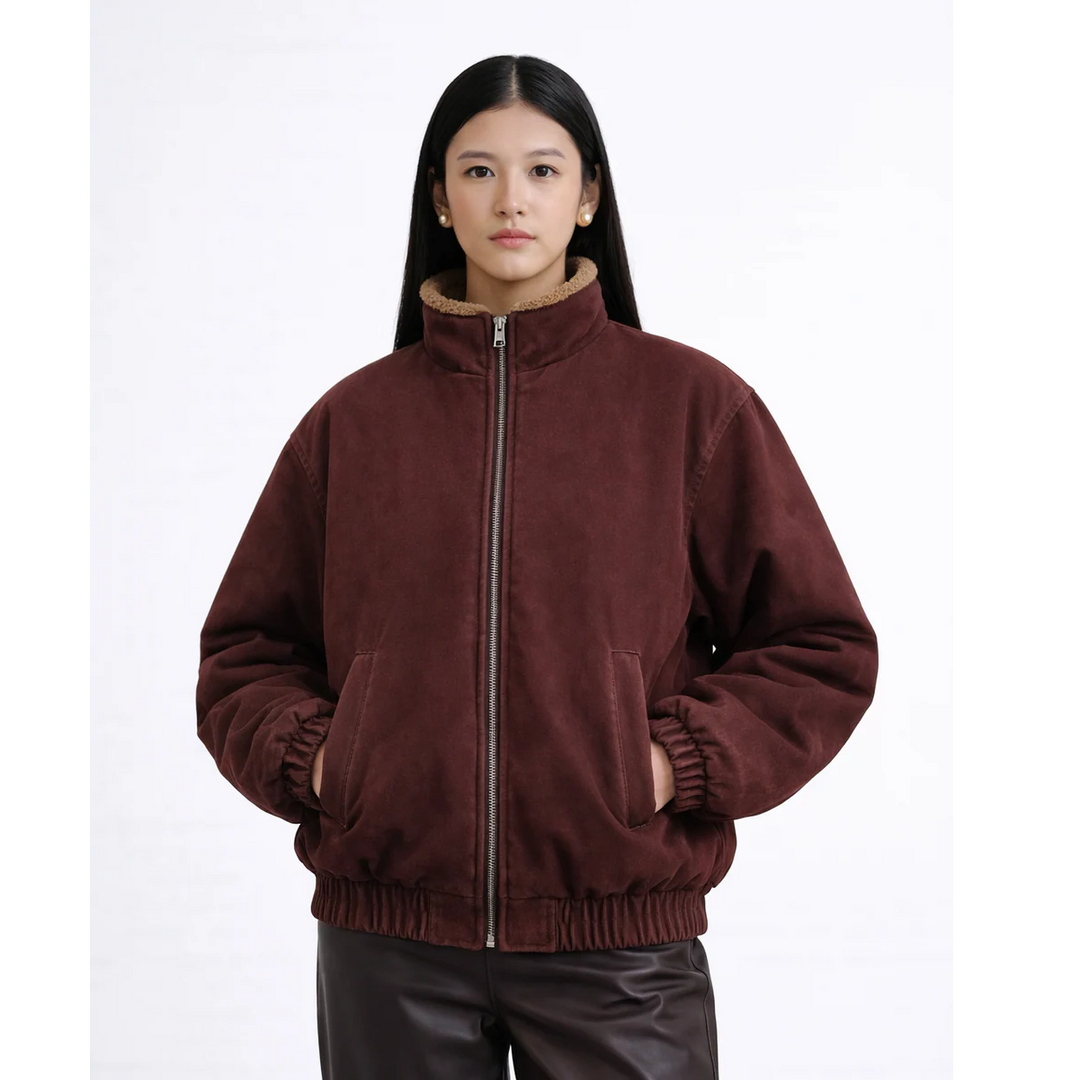 Calder Soft Zip-Up Bomber Jacket