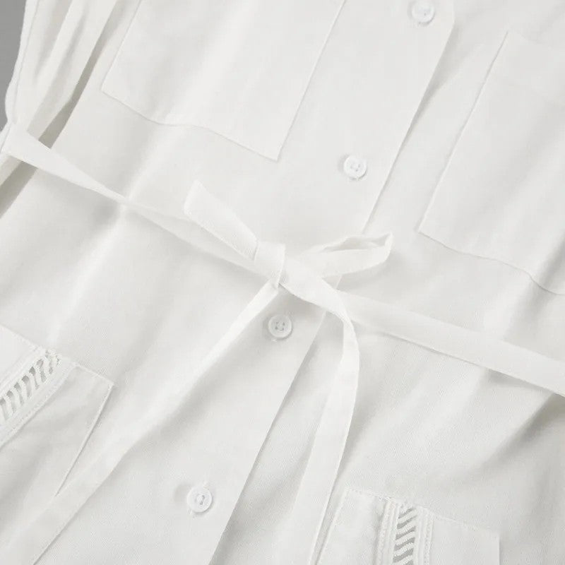 Cadiz Cotton V-Neck Romper