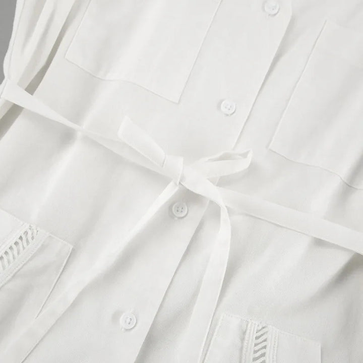 Cadiz Cotton V-Neck Romper