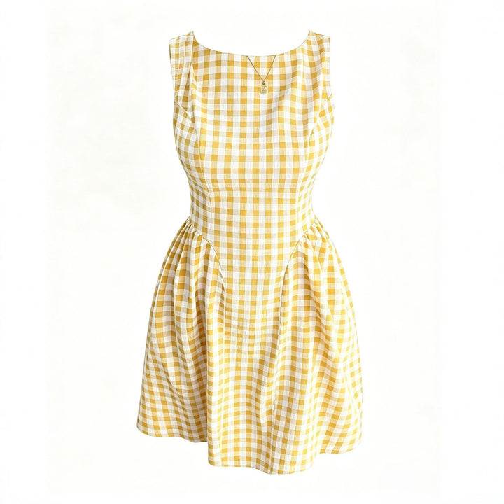 Calabria Gingham Sleeveless Dress