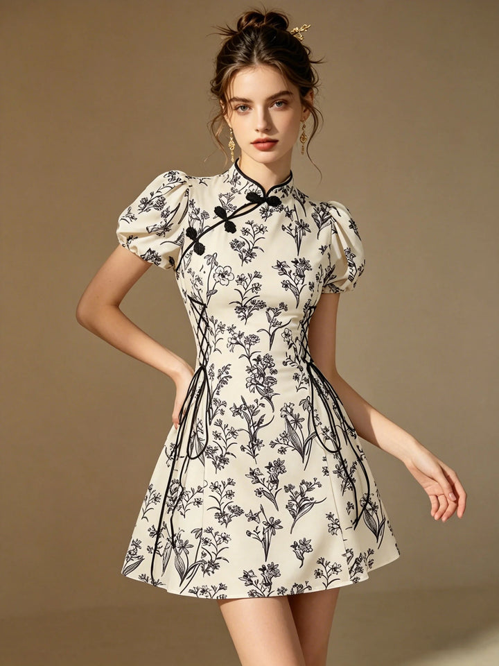 Dauphine Floral Lace Mini Dress