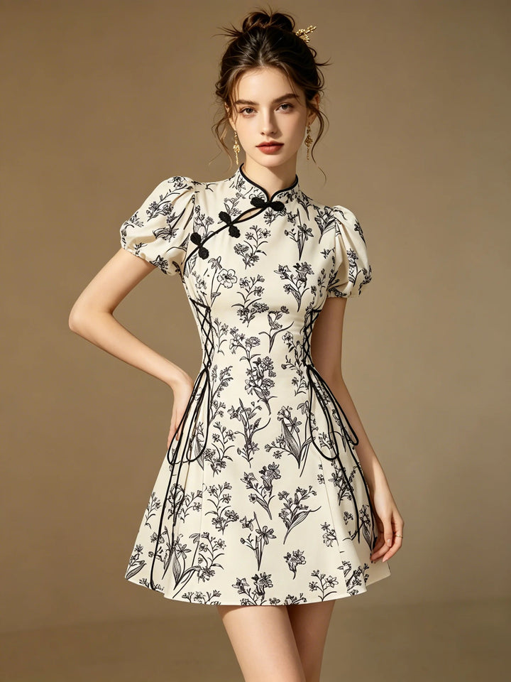 Dauphine Floral Lace Mini Dress