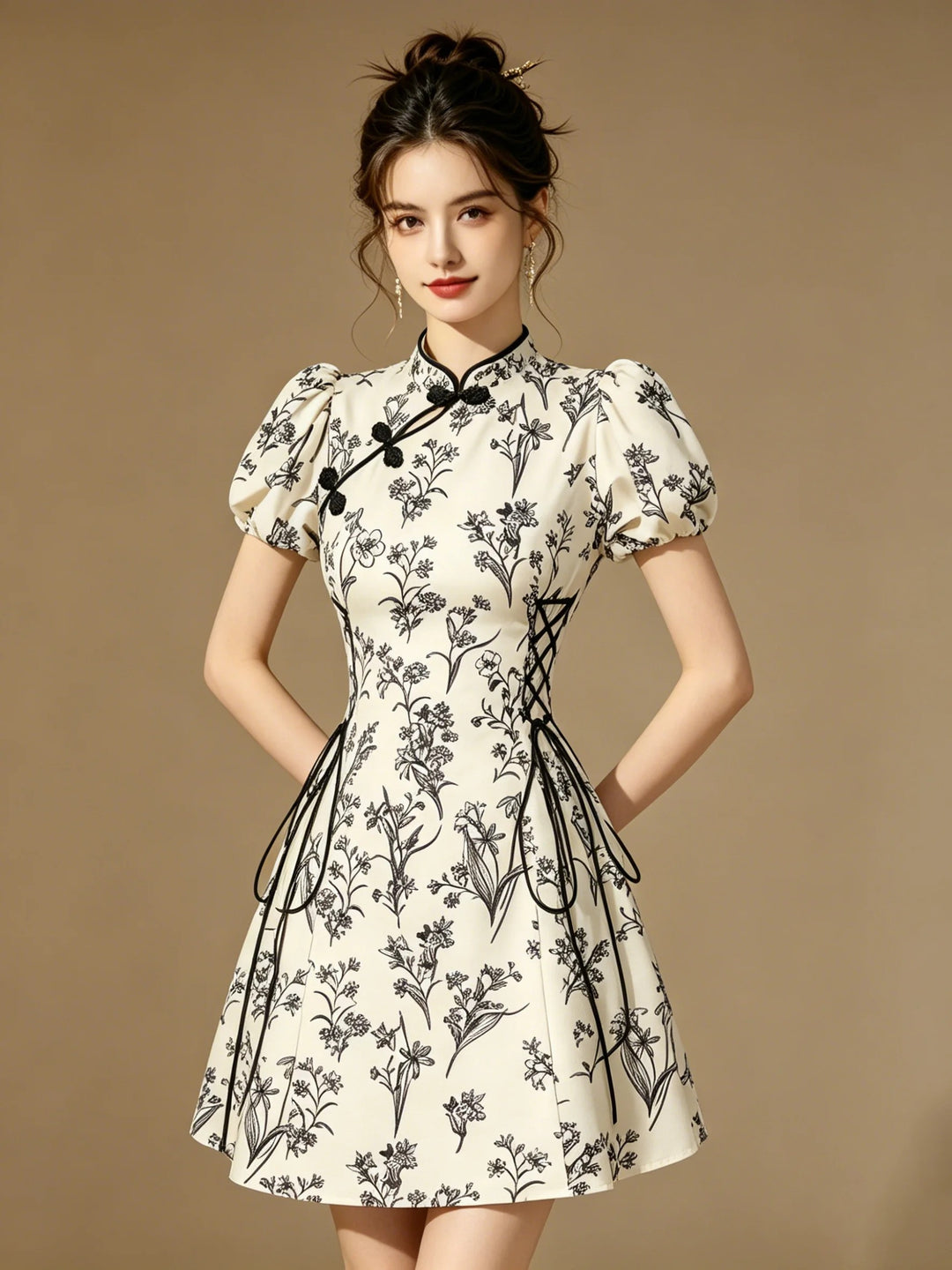 Dauphine Floral Lace Mini Dress