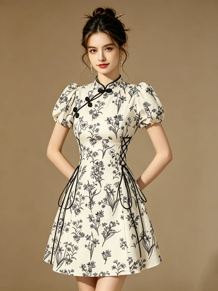 Dauphine Floral Lace Mini Dress