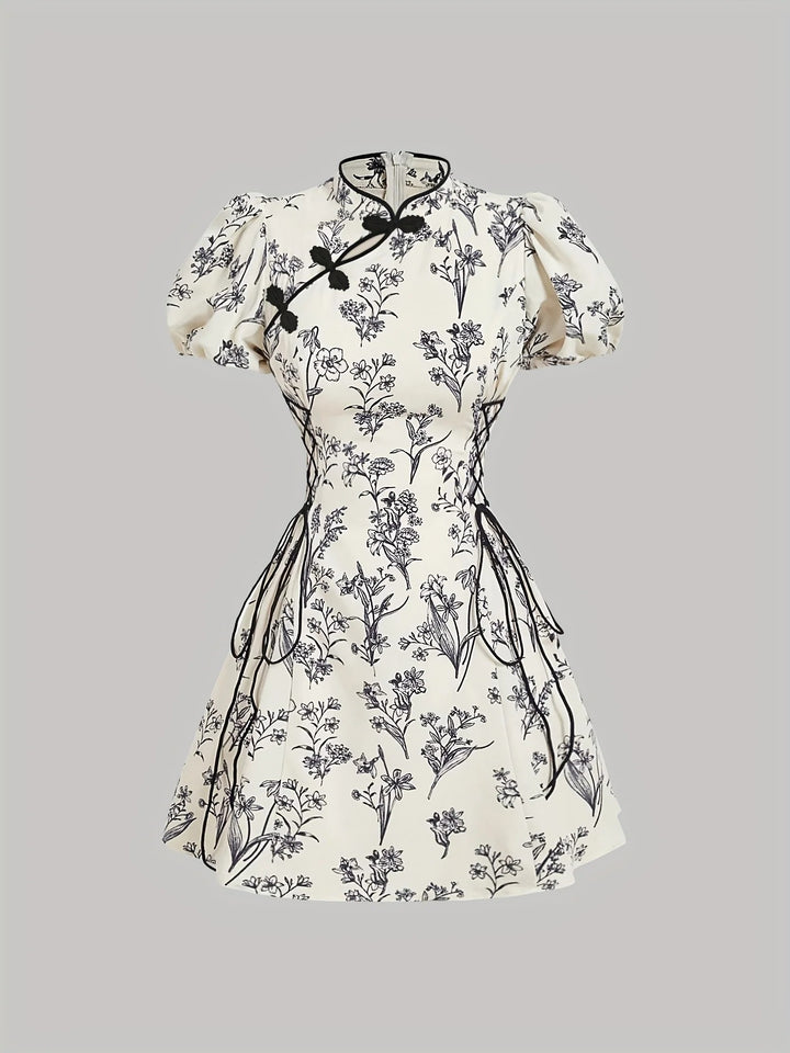 Dauphine Floral Lace Mini Dress