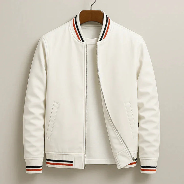Portofino Classic Striped-Trim Bomber Jacket