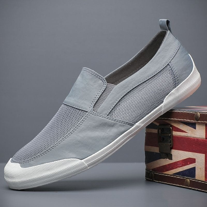 Faro Breathable Slip-On Loafers - Stone Grey
