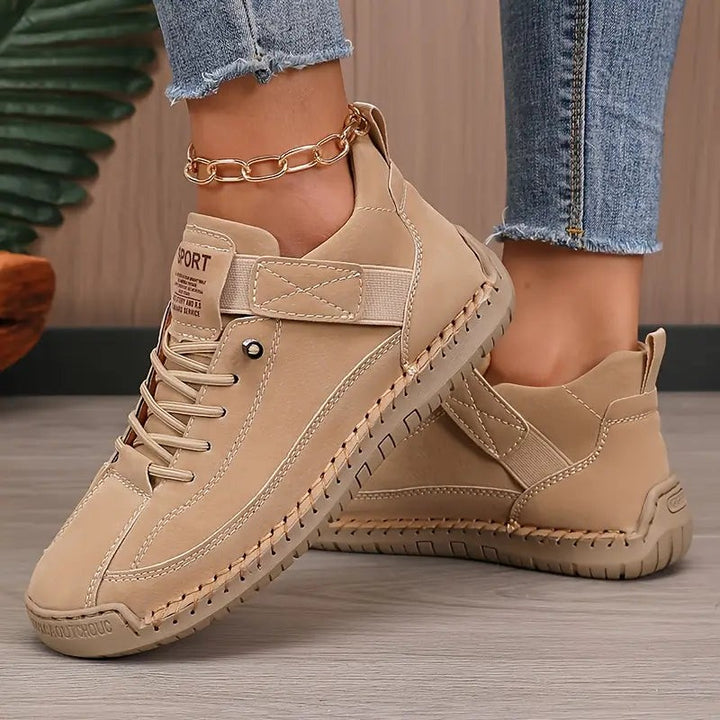 Flux Leather Comfort Sneakers - Sandstone
