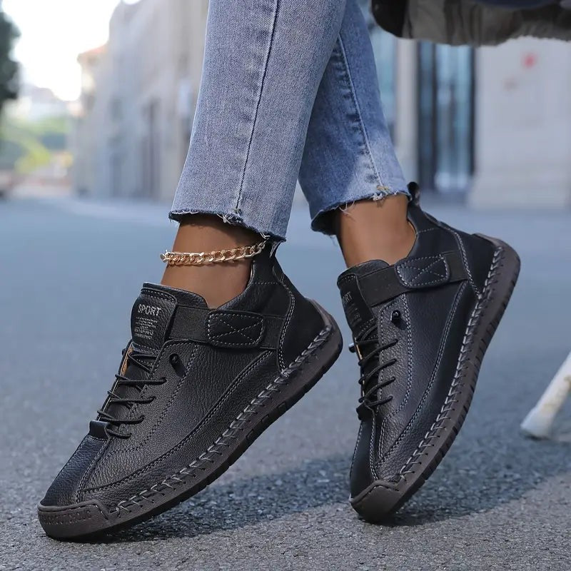 Flux Leather Comfort Sneakers - Black