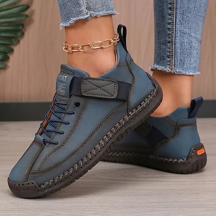 Flux Leather Comfort Sneakers - Navy