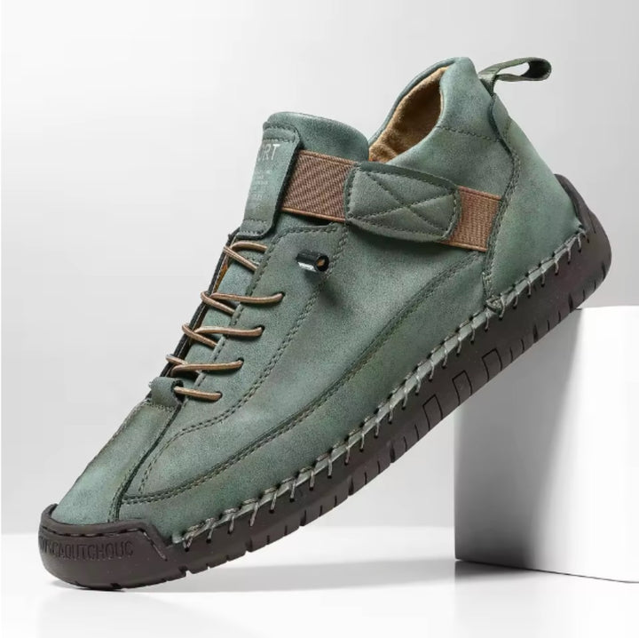 Flux Leather Comfort Sneakers - Olive Drab