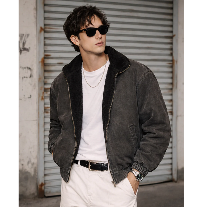 Calder Soft Zip-Up Bomber Jacket