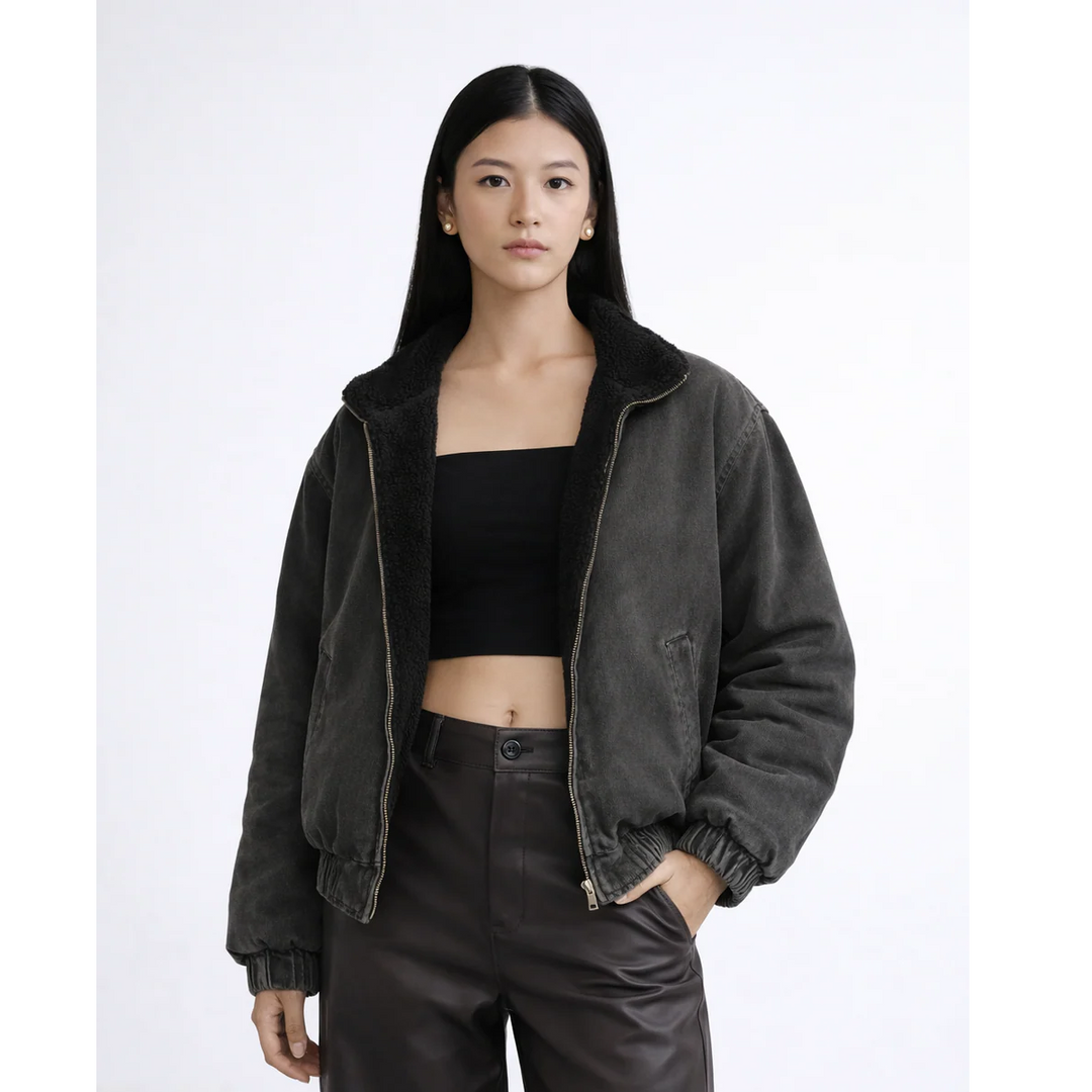 Calder Soft Zip-Up Bomber Jacket