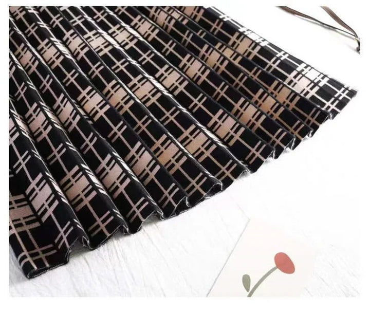 Lugano Plaid Wool Midi Skirt