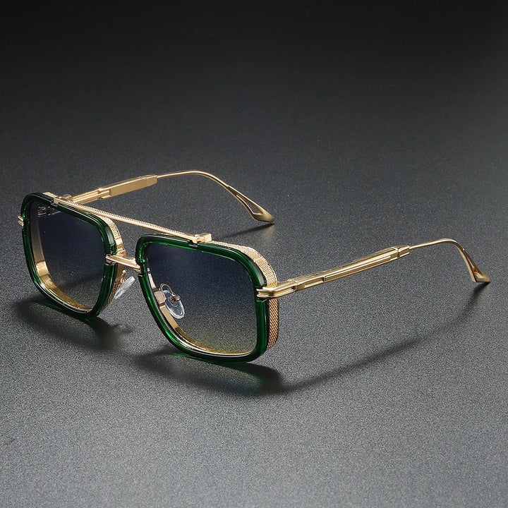 Lyon Sunglasses - Golden / Classic Green