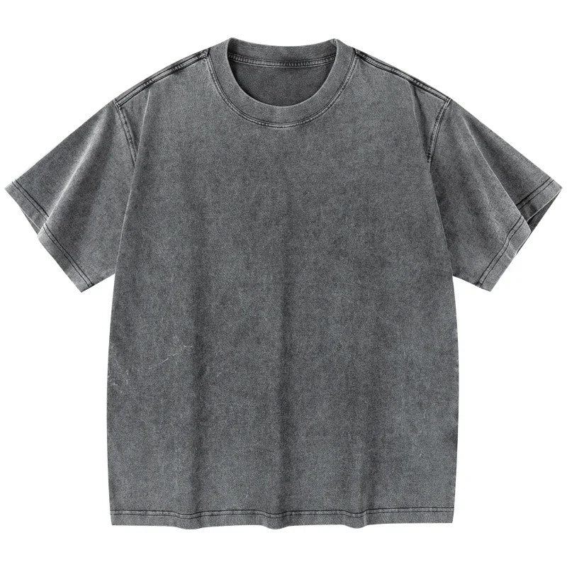 Manhattan Washed 100% Cotton T-Shirt - Ash Wash