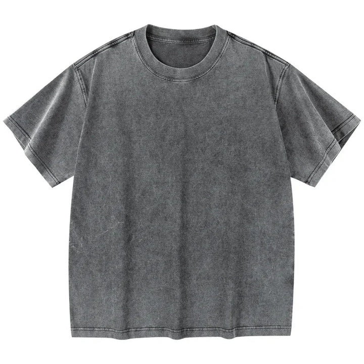 Manhattan Washed 100% Cotton T-Shirt - Ash Wash