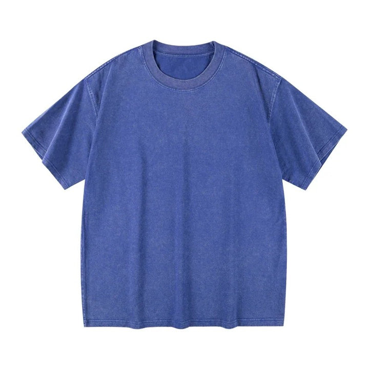 Manhattan Washed 100% Cotton T-Shirt - Cobalt Wash