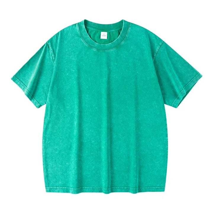 Manhattan Washed 100% Cotton T-Shirt - Forest Wash